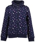 Sweatjacke BLUE SEVEN, M&auml;dchen, Gr. 98, bunt (nachtblau), angeraute Sweatware,