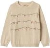 Rundhalspullover WHEAT "WHEAT Knit Pullover Embr. Lisa", M&auml;dchen, Gr. 86, beige