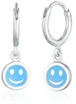 Paar Ohrstecker ELLI "Ohrringe Kids Creolen Smiling Emaille 925 Silber" Gr. 20,...