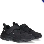 Sneaker TOMMY HILFIGER, M&auml;dchen, Gr. 32, schwarz, Lederimitat, Textil, Schuhe