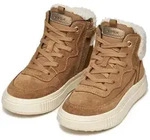 Winterboots GEOX "J LAQUINNY GIRL WPF", M&auml;dchen, Gr. 31, cognacfarben, Leder,