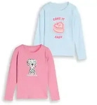 T-Shirt TOM TAILOR, M&auml;dchen, Gr. 92/98, bunt (new breeze blau), Single Jersey,