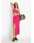 One-Shoulder-Kleid LSCN BY LASCANA, Damen, Gr. 38, N-Gr, pink (fuchsia rose),...