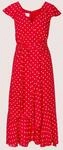 MADELEINE Midikleid "Wickelkleid Midikleid mit Tupfenmuster" Volant am Rock