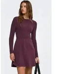 Strickkleid ONLY "ONLFIA LS FIT FLARE ONEC DRESS CS KNT", Damen, Gr. XS, N-Gr,
