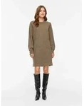 Vila Strickkleid "VINIKOLINA O-NECK L/S KNIT DRESS - NOOS" Materialmix, regular...