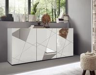 Home affaire Sideboard "Vittoria" Breite 181 cm, Front mit Siebdruck und Spiegel