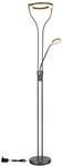 GLOBO LIGHTING Deckenfluter "EBRO", grau (kaffeefarben matt), 1, H: 194cm, 1 Stk.,