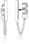 Paar Ohrh&auml;nger ELLI "Stecker Stab mit Kette 925 silber", silber, Ohrringe,...