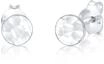 Paar Ohrstecker ELLI "Kreis Geh&auml;mmert Geo Rund 925 Silber", silber, Ohrringe,...