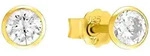 Paar Ohrstecker AMOR "2031801, 2031802", gold (gelbgoldfarben, wei&szlig;,...