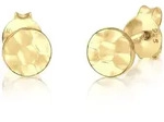 Paar Ohrstecker ELLI "Ohrringe Kreis Geh&auml;mmert Geo Rund 925 Silber", gold,...