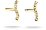 Paar Ohrstecker THOMAS SABO "geschwungen gelbgoldfarben", gold (gelbgoldfarben,