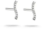 Paar Ohrstecker THOMAS SABO "geschwungen Silber", silberfarben, wei&szlig;, wei&szlig;,