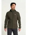 Outdoorjacke JACK WOLFSKIN "WILD WINDS HOODED JKT M", Herren, Gr. S, braun...