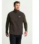 Fleeceweste JACK WOLFSKIN "TAUNUS 300 VEST M", Herren, Gr. S (48), peat,