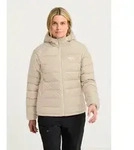 Daunenjacke JACK WOLFSKIN "WILD PASS DOWN HOODY W RDS", Damen, Gr. XS (34), beige