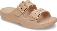 Pantolette CROCS "Saturday Metallic Buckle Sandal W", Damen, Gr. 41, beige...
