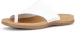 Zehentrenner GABOR, Damen, Gr. 39, wei&szlig;, Glattleder, Schuhe Zehentrenner,