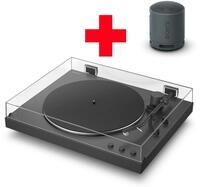 SONY Plattenspieler "PS-LX3BT + SRS-XB100", schwarz, B:43cm H:11,7cm T:36,6cm,