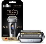 Braun Ersatzscherkopf "NEVO Silver" 100% Leistung, Kompatibel mit NEVO Rasierern,