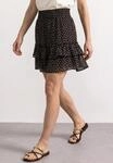 Minirock STREET ONE, Damen, Gr. 32, schwarz (schwarz coffee), Stoff, Obermaterial: