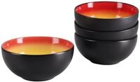 CreaTable Sch&uuml;ssel "Hot, Buddha Bowl, 4-tlg." 4 aus Steinzeug Moderne Coupeform,