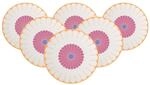 Villeroy & Boch Servierplatte "Servierplatten Fleur Couleur &oslash; 31,8 cm 6er Set bunt"