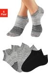 Bench. Sneakersocken "Damen und Herren Socken meliert und uni" Packung, 6 Paar...