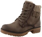 TOM TAILOR Winterstiefelette Blockabsatz, Schn&uuml;rboots mit modischem...