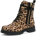 Schn&uuml;rboots MARCO TOZZI BY GMK, Damen, Gr. 39, braun (leoprint), Textil, Schuhe