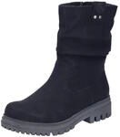 Winterboots RIEKER, Damen, Gr. 36, schwarz, Lederimitat, unifarben, Basic, Schuhe