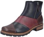 Rieker Winterboots Stiefelette in aktueller Patchwork-Optik, Warmfutter