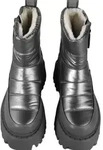 Winterstiefel BUFFALO "Buffalo ASPEN PUFFER ZIP - VEGAN NYLON", Damen, Gr. 40, silber