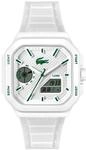 Chronograph LACOSTE "LC33 SQUARE", wei&szlig; (wei&szlig;, wei&szlig;), Armbanduhren, Herren,...