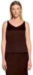 Satinbluse VERA MONT "Damen mit V-Ausschnitt", Damen, Gr. 44, braun (rostbraun),