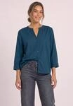 Shirtbluse STREET ONE, Damen, Gr. 34, blau petrol, Stoff, 100% Viskose, unifarben,