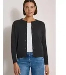 Cardigan CECIL, Damen, Gr. XS (36), charcoal grau melange, Web, 60% Baumwolle, 40%