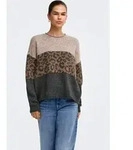 Rundhalspullover ONLY "ONLJADE ANIMAL LS O-NECK NOOS KNT", Damen, Gr. M, braun (humus