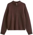 Strickpullover MARC O'POLO DENIM "mit weicher Haptik", Damen, Gr. L, braun (espresso