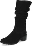 Caprice Stiefel Blockabsatz, Langschaftstiefel mit slouchy Falten am Schaft