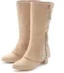 Stiefel LASCANA "Boots, Stiefelette", Damen, Gr. 42, beige, Obermaterial: 100%
