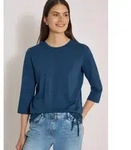 3/4-Arm-Shirt CECIL, Damen, Gr. M (40), blau (moonlight blau), Web, 100% Baumwolle,
