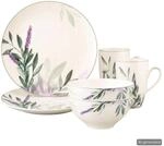 Seltmann Weiden Geschirr-Set "Fr&uuml;hst&uuml;cks-Set Savona Provence 6er Set bunt-beige"