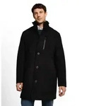 Wollmantel TOM TAILOR, Herren, Gr. 3XL, schwarz, Web, Obermaterial: 73% Polyester,