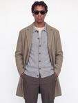 Kurzmantel JACK & JONES "JJEJAMES COAT SN", Herren, Gr. L, beige (greige), Web,