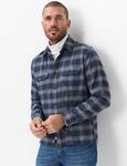 Langarmhemd BRAX "Style KAY", Herren, Gr. M, Normalgr&ouml;&szlig;en, navy, Web, 100%