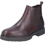 Chelseaboots RIEKER, Herren, Gr. 44, braun (dunkelbraun), Glattleder, unifarben,