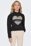 Kapuzensweatshirt KIDS ONLY "KOGCOOPER LIFE HEART LS HOODIE SWT NOOS", M&auml;dchen, Gr.