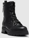 Schn&uuml;rboots ESPRIT "LILLI", Damen, Gr. 36, Textil, schwarz, Lederimitat, Schuhe